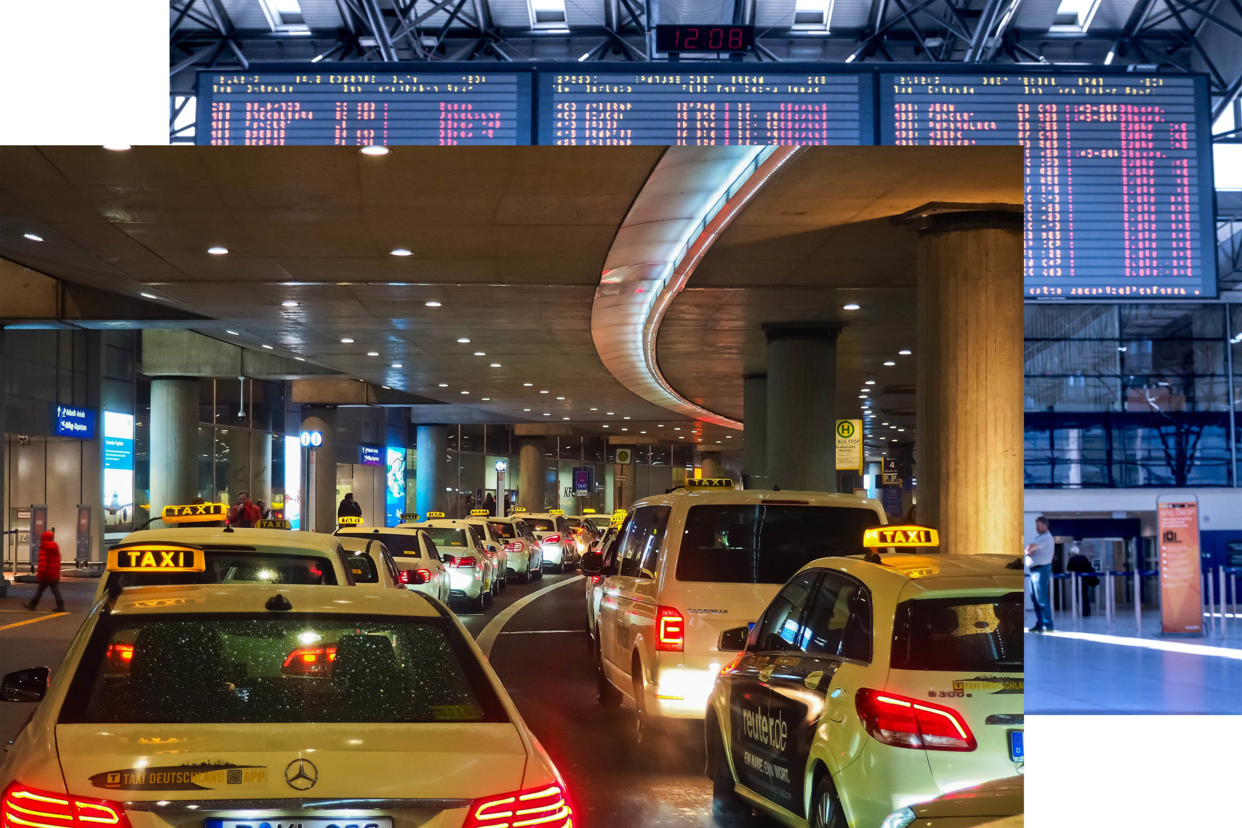 Airport vehicle drop-off area